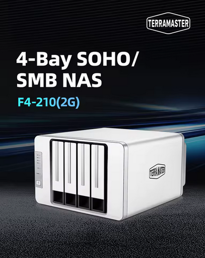 TerraMaster F4-210 4-bay NAS Quad Core Personal Cloud Storage
